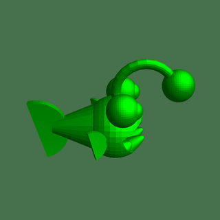 angler fish Fishes 3d print model - Mito3D