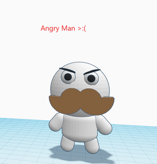 angry man improved version Fictional Characters 3d print model - Mito3D