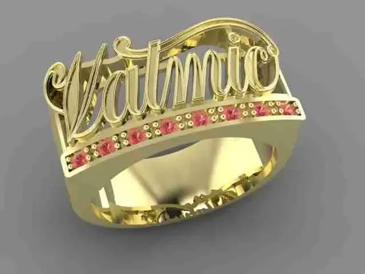 anillo nombre valmico 3d modelos descargar crealidad nube 3d print model - Mito3D