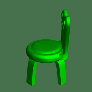 animal traversée grenouille chaise personnages 3d print model - Mito3D