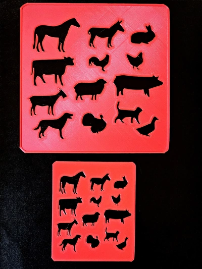 animale stencil ragazzi 3d modelli scarica creality nube 3d print model - Mito3D