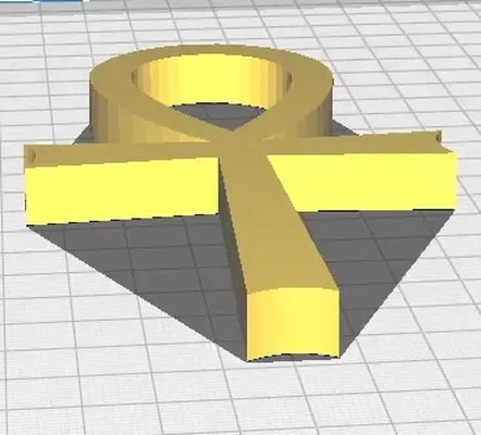 ankh silueta 3d modelos descargar crealidad nube 3d print model - Mito3D