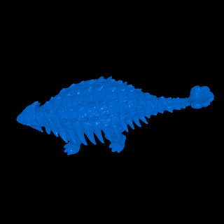 anquilossauro animais 3d print model - Mito3D