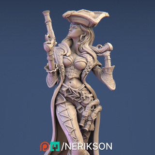 anne pirate captain Fictional Characters 3d print model - Mito3D
