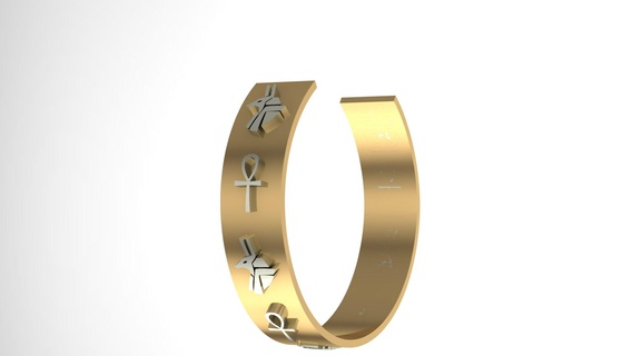 anubis bracelet Egypte mode 3d print model - Mito3D