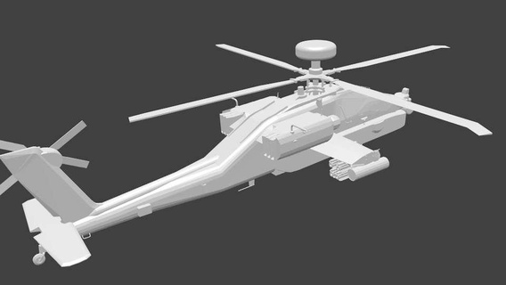 apache helicóptero helicópteros 3d print model - Mito3D