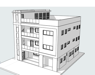 appartamento edificio privato residenza 3d print model - Mito3D