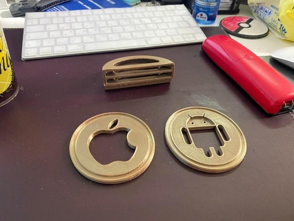 apple android coasters Others 3d print model - Mito3D