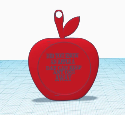 manzana llave cadena 3d modelos descargar crealidad nube 3d print model - Mito3D