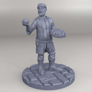 Mela venditore personaggi 3d print model - Mito3D