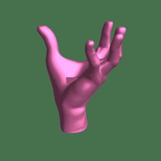 maçã mão ficar pé corpo partes 3d print model - Mito3D