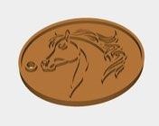 arabian horse head key ring 3d models download creality cloud Others 3d print model - Mito3D