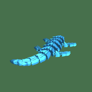 tatu lagarto reptiliano 3d print model - Mito3D