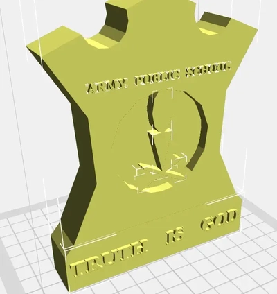 armee öffentlichkeit schule logo 3d modelle download realität wolke 3d print model - Mito3D