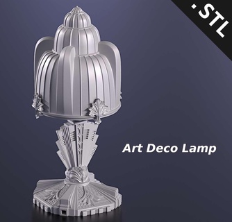 art deco lamp Household 3d print model - Mito3D