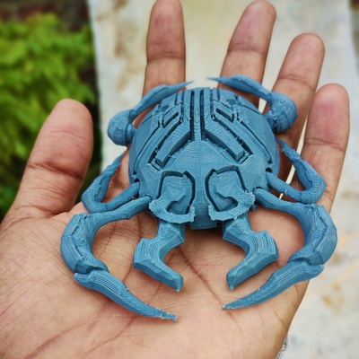 articulated - blue bettle scarab 3d models download creality cloud mechanical bionic animals 3d print model - Mito3D