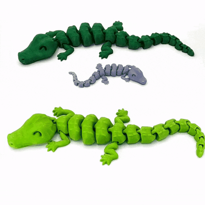 articulado jacaré 3d modelos baixar crialidade nuvem reptiliano 3d print model - Mito3D