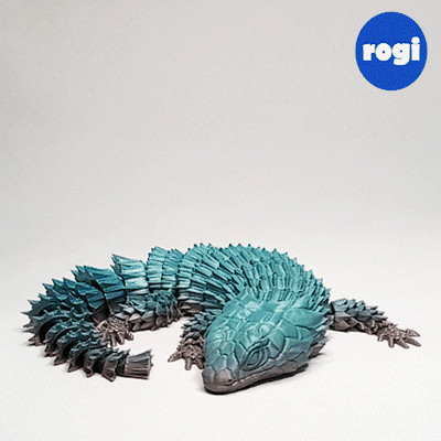 articulated armadillo lizard dragon 3d models download creality cloud animals 3d print model - Mito3D