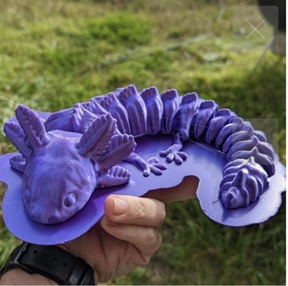 mafsallı aksolotl hayvanlar 3d print model - Mito3D