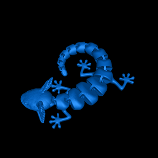 artikuliert Axolotl 3d Modelle download Realität Wolke Tiere 3d print model - Mito3D