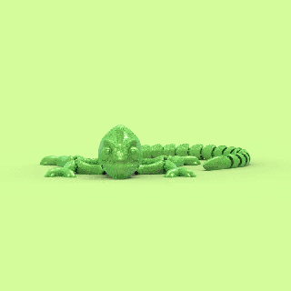articolato camaleonte rettiliano 3d print model - Mito3D