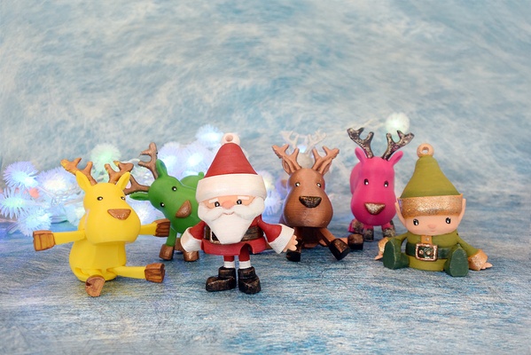 articulated christmas toys 3d models download creality cloud 3d print model - Mito3D
