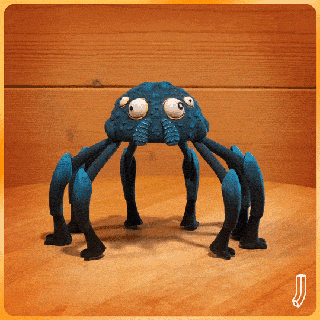 artikuliert verrückt Spinne Spielzeug flexi zappeln Insekten 3d print model - Mito3D