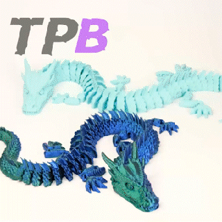 articulated dragon - print-in-place Reptilian 3d print model - Mito3D