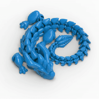 articulado Dragão 051 120 reptiliano 3d print model - Mito3D