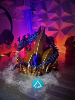 articulado Dragão exibição ficar pé 3d print model - Mito3D
