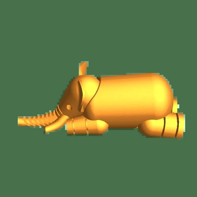 articulated elephant 2 3d models download creality cloud 3d print model - Mito3D