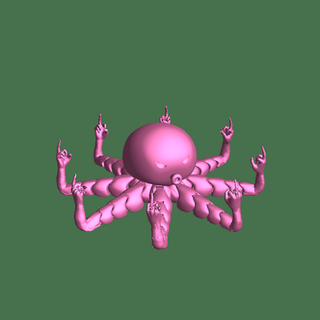 articulado fucktopus impressão colocar 3d modelos baixar crialidade nuvem peixes 3d print model - Mito3D