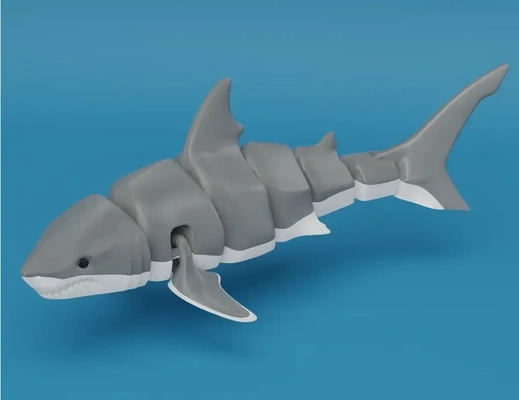 articulated great white shark 3d models download creality cloud 3d print model - Mito3D