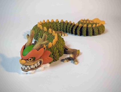 articulated legendary dragon - print- in- place 3d models download creality cloud Myths 3d print model - Mito3D