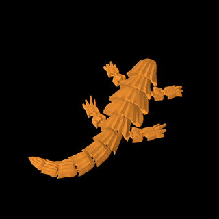 articulado lagarto reptiliano 3d print model - Mito3D