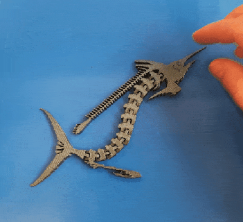 articulated marlin Fishes 3d print model - Mito3D