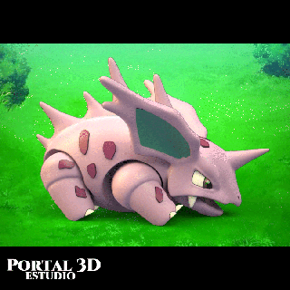 articulated nidorino Monsters 3d print model - Mito3D