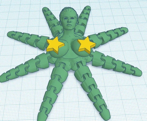 articulé octo leia 3d modèles télécharger créalité nuage 3d print model - Mito3D