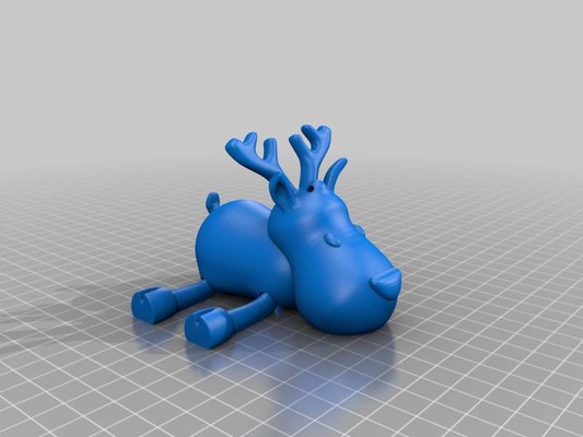 articulated reindeer keychain 3d models download creality cloud mammal 3d print model - Mito3D