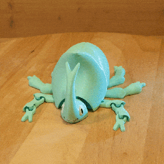 artikuliert Nashorn Käfer flexi zappeln Insekten 3d print model - Mito3D