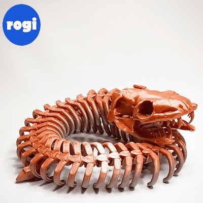 articulé squelette serpent 3d modèles télécharger créalité nuage reptilien 3d print model - Mito3D