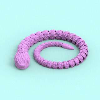 artikuliert Schlange Reptilien 3d print model - Mito3D