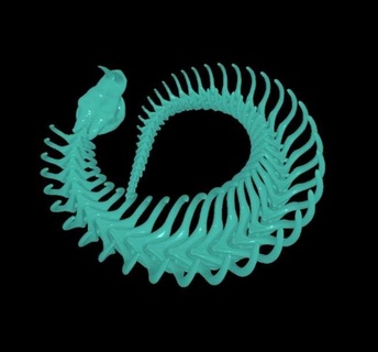 articulated snake skeleton top hat 3d models download creality cloud Animals 3d print model - Mito3D