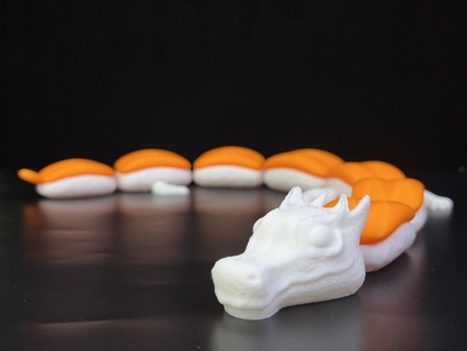 articulated sushi dragon Animals 3d print model - Mito3D