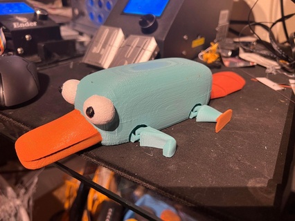 articulating perry platypus Characters 3d print model - Mito3D