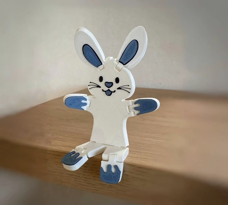 articulating rabbit bunbun 3d models download creality cloud 3d print model - Mito3D