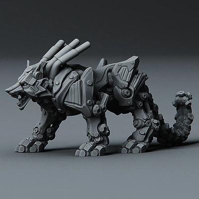 artificer wolf 3d models download creality cloud 3d print model - Mito3D