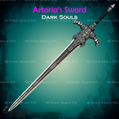 artorias sword cosplay dark soul - stl file 3d models download creality cloud toys & games 3d print model - Mito3D