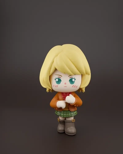 ashley chibi re4 3d modelos descargar crealidad nube 3d print model - Mito3D