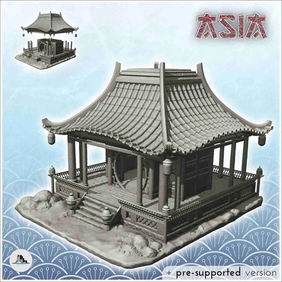 asiático altar linternas escalera 27 japón china corea 3d modelos descargar crealidad nube histórico edificios 3d print model - Mito3D